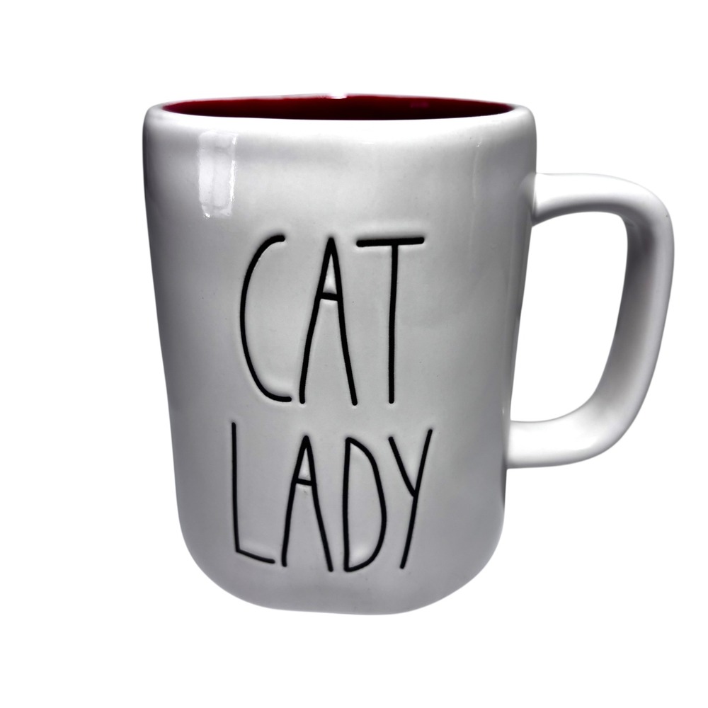 Rae Dunn Cat Lady Coffee Cup Artisan‎ Collection By Magenta 16 oz Mug